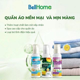 Xịt xả vải thơm quần áo BellHome 100ml -Công nghệ sinh học - Khử mùi – Diệt khuẩn - 3 Hương tự nhiên
