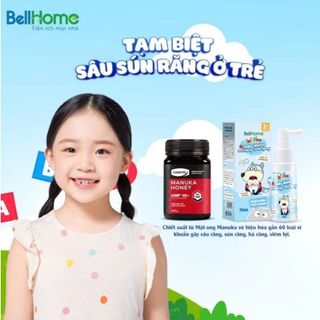 Xịt chống sâu răng thảo dược Wolfoo Baby Bellhome 30ml – Ngăn ngừa mảng bám An toàn cho bé