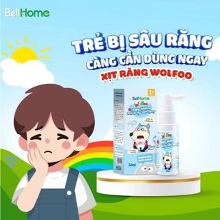 Xịt chống sâu răng thảo dược Wolfoo Baby Bellhome 30ml – Ngăn ngừa mảng bám An toàn cho bé