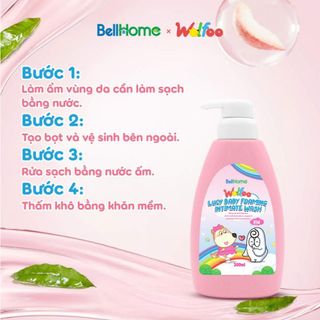 Dung dịch vệ sinh bé gái Lucy Bellhome 300ml – Làm sạch dịu nhẹ, Cân Bằng pH, Ngăn ngừa viêm ngứa