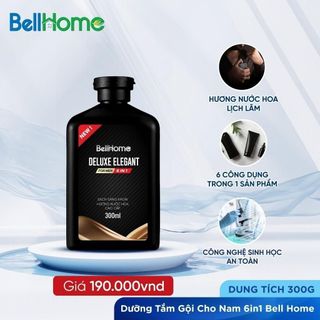 Sữa tắm gội nam dưỡng thể BellHome 6IN1cao cấp – Lưu hương 48H – Mùi nước hoa nam tính, sang trọng