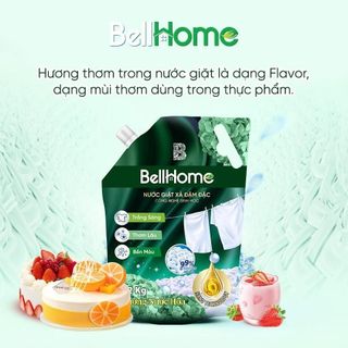 Nước giặt xả sinh học BellHome túi 4.2KG – 3 mùi hương – Sạch thơm lâu, An toàn cho da nhạy cảm