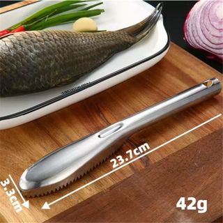 Bàn chải vảy cá Dụng cụ cạo vảy cá với răng cưa bằng thép không gỉ Dễ dàng loại bỏ vảy cá Bàn chải làm sạch Dụng cụ nhà