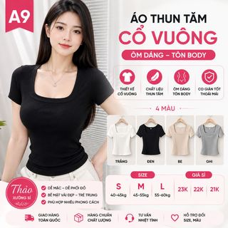 ÁO THUN TĂM CỔ VUÔNG | ÔM DÁNG, TÔN BODY _ A9