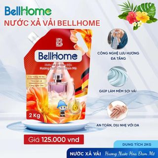 Túi Nước Xả Vải đậm đặc Bell Home 2Kg Hương Nước Hoa Cao Cấp Cho Áo Quần Thơm Mát Cả Tuẩn