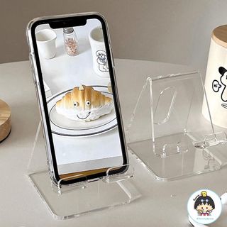 Giá Đỡ Điện Thoại / Máy Tính Bảng Bằng Acrylic Trong Suốt Đơn Giản Tiện Dụng