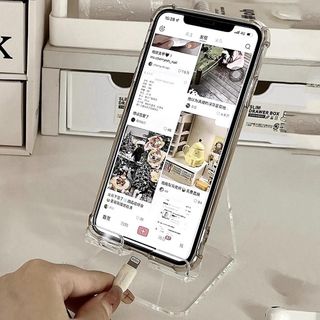 Giá Đỡ Điện Thoại / Máy Tính Bảng Bằng Acrylic Trong Suốt Đơn Giản Tiện Dụng