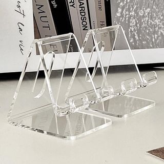 Giá Đỡ Điện Thoại / Máy Tính Bảng Bằng Acrylic Trong Suốt Đơn Giản Tiện Dụng