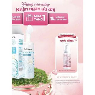 Sữa Rửa Mặt Bọt BellHome 150ml, Làm sạch sâu, dịu nhẹ, sáng da, căng min, phù hợp mọi loại da