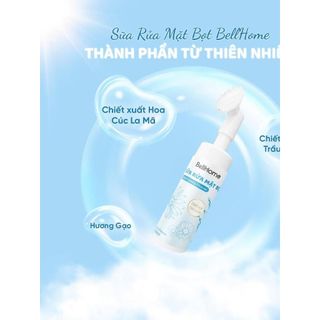 Sữa Rửa Mặt Bọt BellHome 150ml, Làm sạch sâu, dịu nhẹ, sáng da, căng min, phù hợp mọi loại da