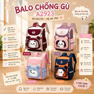 🐼 BALO CHỐNG GÙ A2923 Gấu Trúc 3D Đáng Yêu, Đi Học Cực Xinh