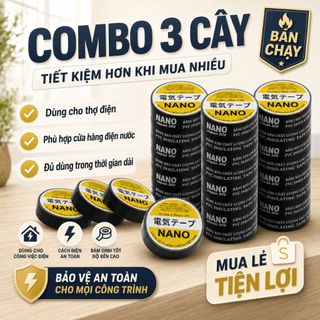 Băng keo điện Nano Japan 20Y – PVC cách điện 18mm – cây 10 cuộn