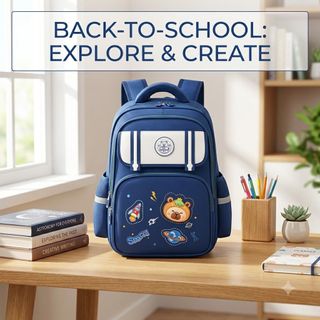🧸 BALO TIỂU HỌC A8867 – Phối Họa Tiết Đáng Yêu, Năng Động Cho Bé