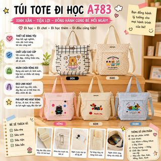 💕 TÚI TOTE A783 – Nhẹ Xinh, Nhiều Mẫu Cute Cho Nàng Thỏa Sức Lựa Chọn