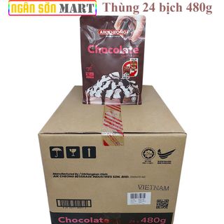 Thức Uống Socola (Chocolate) Aik Cheong Malaysia Thùng 24 bịch 480g (12 Gói x 40g) (Đã gồm phí Ship)