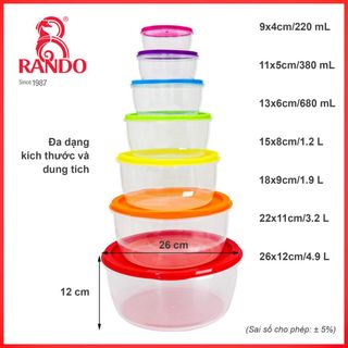 Bộ Tô Bảo Quản Thực Phẩm 7 Món