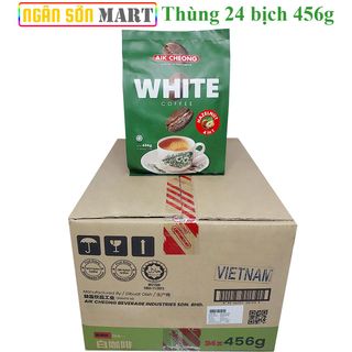 Cà Phê Trắng Vị Hạt Phỉ (Hazelnut) White Coffee Aik Cheong Malaysia Thùng 24 bịch 456g (12 Gói x 38g) (Đã gồm phí Ship)