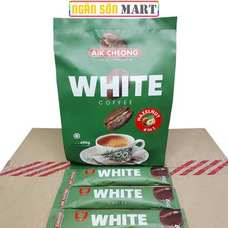Cà Phê Trắng Vị Hạt Phỉ (Hazelnut) White Coffee Aik Cheong Malaysia Thùng 24 bịch 456g (12 Gói x 38g) (Đã gồm phí Ship)