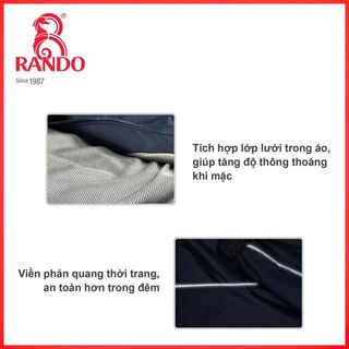 Bộ áo mưa Ranmotion - Áo 2 Lớp Thông Thoáng và Phản Quang