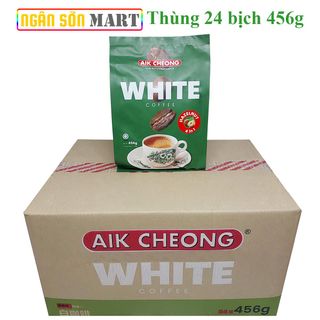 Cà Phê Trắng Vị Hạt Phỉ (Hazelnut) White Coffee Aik Cheong Malaysia Thùng 24 bịch 456g (12 Gói x 38g) (Đã gồm phí Ship)