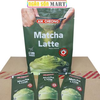 Trà Sữa Matcha Latte (Vị Trà Xanh) Aik Cheong Malaysia Thùng 24 bịch 300g (12 Gói x 25g) (Đã gồm phí Ship)