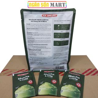 Trà Sữa Matcha Latte (Vị Trà Xanh) Aik Cheong Malaysia Thùng 24 bịch 300g (12 Gói x 25g) (Đã gồm phí Ship)