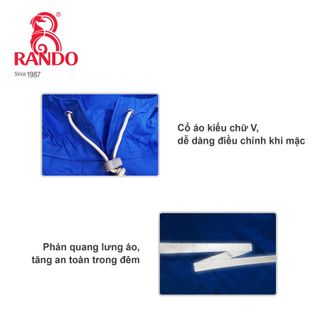 Áo Mưa Poncho Vải TOP Cánh Dơi Chống Thấm - Thương hiệu RANDO Cao Cấp