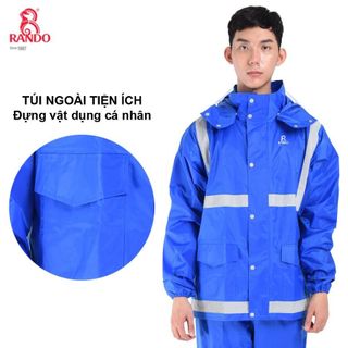 Rando Áo Mưa Bộ B-LEXTI Vải Dù Cao Cấp Phản Quang Nam Nữ Đi Phượt Chống Thấm Nước Chính Hãng GIÁ SỈ