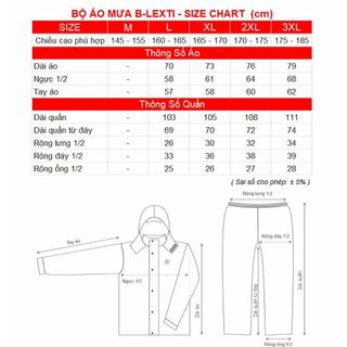 Rando Áo Mưa Bộ B-LEXTI Vải Dù Cao Cấp Phản Quang Nam Nữ Đi Phượt Chống Thấm Nước Chính Hãng GIÁ SỈ