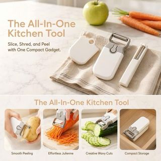 Nạo Rau Quả 3i1  Máy Cắt Rau Củ Đa Chức Năng Lột Paring Dao Peeler Nhỏ Grater Khoai Tây