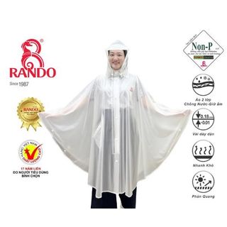 Áo mưa Butterfly wings dây kéo nam/nữ - Thương hiệu RANDO, chính hãng, cao cấp