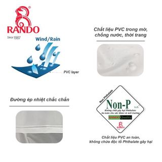 Áo mưa Butterfly wings dây kéo nam/nữ - Thương hiệu RANDO, chính hãng, cao cấp