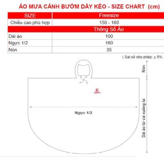 Áo mưa Butterfly wings dây kéo nam/nữ - Thương hiệu RANDO, chính hãng, cao cấp