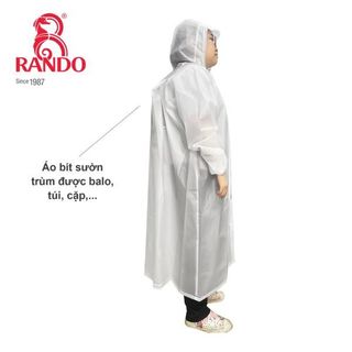 Áo mưa balo EVA RANDO trong suốt - Thương hiệu RANDO chính hãng, cao cấp