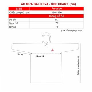 Áo mưa balo EVA RANDO trong suốt - Thương hiệu RANDO chính hãng, cao cấp