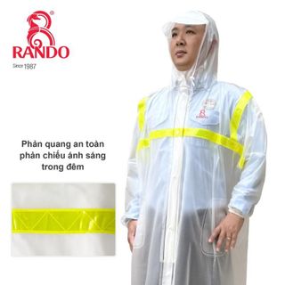 Áo Mưa Dây Kéo Trong Màu Phản Quang RANDO Hàng Chính Hãng