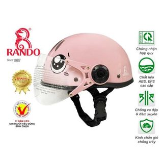 Nón Bảo Hiểm Trẻ Em RANDO Màu Hồng - CHPM-03-PINK