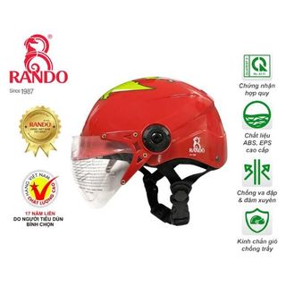 Nón Bảo Hiểm Trẻ Em RANDO Màu Đỏ - CHPM-03