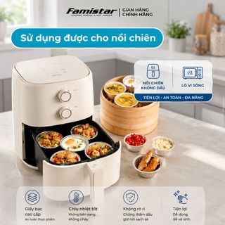 Chén Bạc làm bánh tart, giấy nướng nồi chiên Famistar combo 50/100 cái – Chống Dính, Chịu Nhiệt Cao, giá sỉ tốt nhất