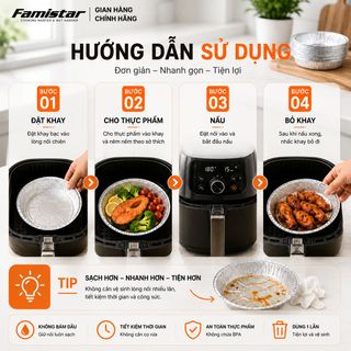 Chén Bạc làm bánh tart, giấy nướng nồi chiên Famistar combo 50/100 cái – Chống Dính, Chịu Nhiệt Cao, giá sỉ tốt nhất