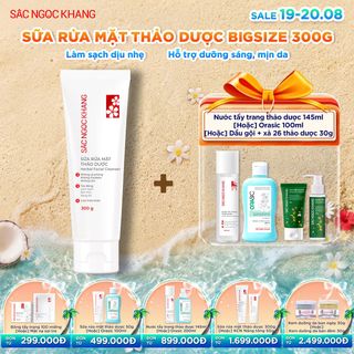 Sữa Rửa Mặt Thảo Dược [300G] - Sắc Ngọc Khang KÈM QUÀ TẶNG