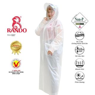 Áo Mưa Kháng Giọt Bắn ROFA - Thương hiệu Rando, chính hãng, cao cấp - APPC-12 (Giao màu ngẫu nhiên)