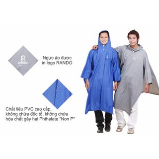 Áo Mưa Cổ Rùa Trơn - Thương hiệu Rando, chính hãng, cao cấp - APPS-01 (Giao màu ngẫu nhiên)