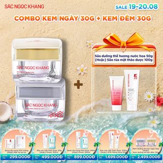 COMBO Kem Dưỡng Trắng Da - Mờ Nám Sạm Ngày & Đêm [Hộp 30g] KÈM QUÀ TẶNG