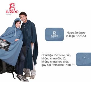 Áo Mưa Cổ Rùa Cao Cấp Kiếng 0.23 - Thương hiệu Rando, chính hãng, cao cấp - APPS-13 (Giao màu ngẫu nhiên)