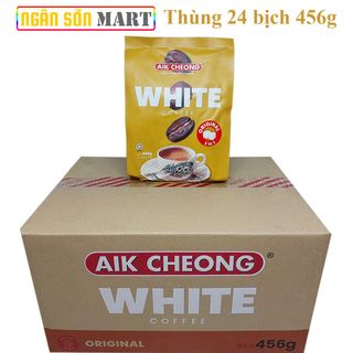 Cà Phê Trắng Vị Truyền Thống White Coffee Original Aik Cheong Malaysia Thùng 24 bịch 456g (12 Gói x 38g) (Đã gồm phí Ship)