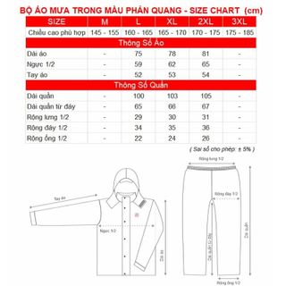 Bộ Áo Mưa Trong Màu Phản Quang - Thương hiệu Rando, chính hãng, cao cấp - ASPC-02 (Giao màu ngẫu nhiên)