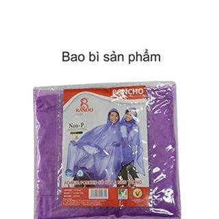 Áo Mưa 2 Nón Trong Màu - Thương hiệu Rando, chính hãng, cao cấp - APPC-08 (Giao màu ngẫu nhiên)