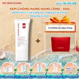 Kem Chống Nắng Nâng Tone Sắc Ngọc Khang [Tuýp 50g] KÈM QUÀ TẶNG