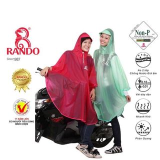 Áo Mưa Butterfly Trong Màu - Thương hiệu Rando, chính hãng, cao cấp - APPC-06 (Giao màu ngẫu nhiên)